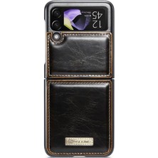 SZY Mall Samsung Galaxy Z Flip 4 Için Flip Case 5g Kickstand Kart Tutucu Retro (Yurt Dışından)