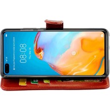 SZY Mall Huawei P40 Pu Deri Darbeye Kickstand Kart Tutucu Için Flip Case (Yurt Dışından)