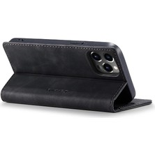 SZY Mall Iphone 14 Için Flip Case Pro Max Vintage Pu Deri Cüzdan Manyetik Kapatma (Yurt Dışından)