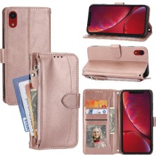 SZY Mall Iphone Xr Kart Tutucu Kickstand Manyetik Kapatma Anti Pu Için Flip Case (Yurt Dışından)