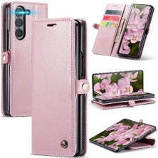 SZY Mall Samsung Galaxy Z Için Flip Case Fold 6 5g Retro Cüzdan Kapak Çılgın At (Yurt Dışından)