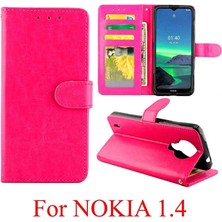 SZY Mall Nokia 1.4 Kickstand Manyetik Kapatma Pu Deri Kart Tutucu Için Flip Case (Yurt Dışından)