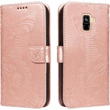 SZY Mall Samsung Galaxy A8 2018 Için Flip Case Kredi ile Ayrılabilir El Kayışı (Yurt Dışından)