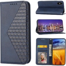 SZY Mall IPhone Xs Max Eşkenar Dörtgen Şekli Cüzdan Standı Için Flip Case Günlük Kullanım El Kayışı (Yurt Dışından)