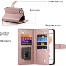 SZY Mall IPhone 6 Için Flip Case Çok Fonksiyonlu Kart Yuvaları Kickstand Cüzdan Bilek (Yurt Dışından)