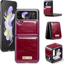 SZY Mall Samsung Galaxy Z Flip 4 Için Flip Case 5g Kickstand Kart Tutucu Retro (Yurt Dışından)