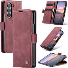 SZY Mall Samsung Galaxy Z Için Flip Case Fold 6 5g Kılıf Kart Yuvası Kickstand Manyetik (Yurt Dışından)