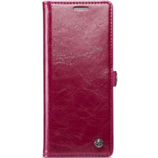 SZY Mall Samsung Galaxy Z Için Flip Case Fold 4 5g Çılgın At Pu Deri Retro (Yurt Dışından)