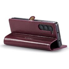 SZY Mall Samsung Galaxy Z Için Flip Case Fold 6 5g Retro Cüzdan Kapak Çılgın At (Yurt Dışından)