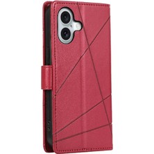 SZY Mall IPhone 16 Için Flip Case Kickstand Üç Kart Yuvaları Darbeye Şok (Yurt Dışından)