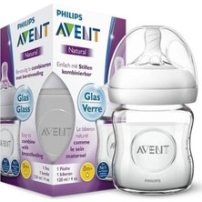 Biberon Cam Natural Emzik 120ML | 0 Ay Üzeri, 1 Adet