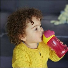 Bendy Pipetli Damlatmaz Bardak Suluk Pembe 300 ml 12 Ay+