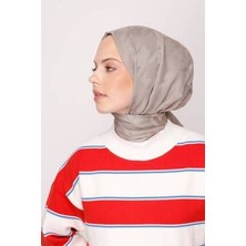 Valor Scarf Füme Kazayağı Desen Ipeksi Jakar Şal