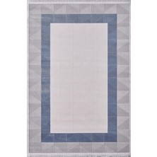 Artemis Halı Mina 09101C Gri Mavi Çerçeve Desen Bambu Halı