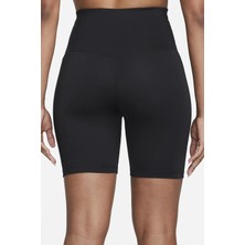 Nike Dri-Fıt One Tight Shorts Yüksek Belli 2 Cepli 18 cm Siyah Kadın Tayt Şort