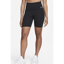 Nike Dri-Fıt One Tight Shorts Yüksek Belli 2 Cepli 18 cm Siyah Kadın Tayt Şort