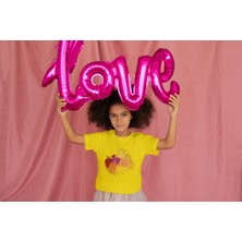 Bubuga Kız Çocuk Pamuk Fruit Baskılı Kısa Kol Tshirt