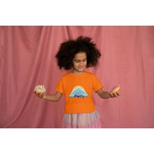 Bubuga Kız Çocuk Pamuk Cherfull Baskılı Kısa Kol Tshirt