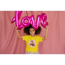 Bubuga Kız Çocuk Pamuk Cup Cake Baskılı Kısa Kol Tshirt