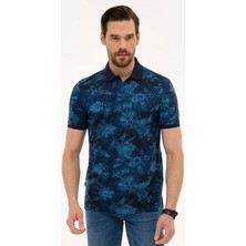 Pierre Cardin Lacivert Slim Fit Polo Yaka T-Shirt
