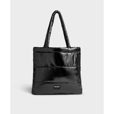 Wouf Black Glossy Tote Bag - Çanta