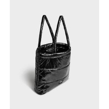 Wouf Black Glossy Tote Bag - Çanta