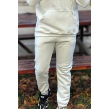 CMZ Collection  Beyaz Jogger Eşofman Altı 3 Iplik Kışlık Erkek Comfort