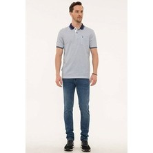 Pierre Cardin Beyaz Regular Fit Polo Yaka T-Shirt