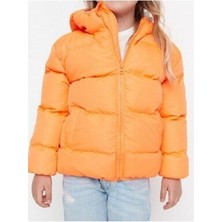 Önder Moda Çocuk Su ve Rüzgar Geçirmez Kapüşonlu Coat Şişme Mont_oranj