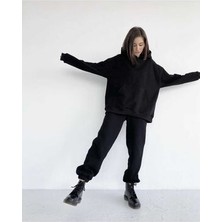 CMZ Collection  Siyah Kapüşonlu Ikili Eşofman Takımı