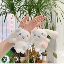 Sanrio Peluş Anahtarlık Çanta Süsü Kadınlar İçin Mor Desenli 1 Adet Sevimli Aksesuar
