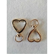 Sena Yün Kadınlar İçin Yaylı Halka Kalp Desen Gold Renk Aksesuar 1 Takım = 2 Adet