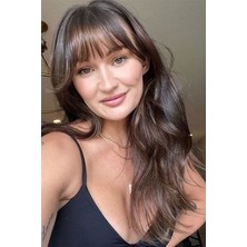 Takma Kahkül - Koyu Kahve - - Uzun Kenarlı