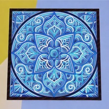 Cutline 3D Lazer Kesim Mandala Temalı Mukkava Tablo - 30X30 cm Çerçeveli Sanat Eseri