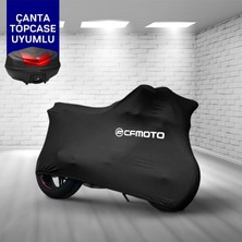 Ultra Shop Cf Moto 800 mt Touring Motosiklet Branda Topcase Çanta Uyum Logolu Kumaş Penye Siyah Motor Branda