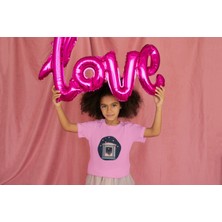 Bubuga Kız Çocuk Pamuk Gece Yıldızları Baskılı Kısa Kol Tshirt