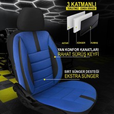 Bonove Seat Cordoba  Uyumlu Lüks Oto,araba Tay Tüyü Koltuk Kılıfı Mavi