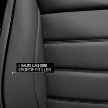 Bonove Ford S Max Uyumlu Lüks Oto,araba Tay Tüyü Koltuk Kılıfı Siyah