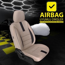 Bonove Dacıa Sandero Uyumlu Lüks Oto,araba Tay Tüyü Koltuk Kılıfı Bej