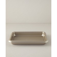 English Home Patisserie Tray Karbon Çelik Kek Kalıbı 37X27 cm Şampanya