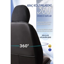 Kepmorpho Seat Arona Lüx Full Deri Oto Koltuk Kılıfı Ön Arka Takım (Exclusive) Siyah Kırmızı