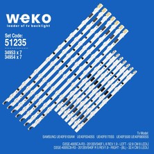 Weko WKSET-6235 34953X7 34954X7 D2GE-400SCA/B  14 Adet LED Bar