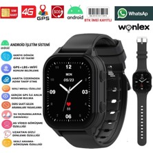 Wonlex 4g Sim Kartlı Gps'li Çocuk Saati KT19PRO (Whatsaap-Wifi-Imei Kayıtlı-Ips Ekran-Hızlı Akıcı Menü)