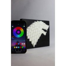 Domini Game Of Thrones - Rgb Led Işıklı 3 Boyutlu Tabela - 20 cm   x  15 cm   x  2 cm  (Bluetooth Kontrollü)