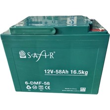 Safir Jel Akü 12 V - 58+ Ah 16.5kg (60 - 80 Ah Uyumlu)