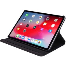 Canpay Apple iPad 6.nesil 9.7" Inç 2018 2017 Uyumlu Kılıf Mikrofiber Astarlı Suni Deri 360 Derece Dönebilen Standlı Tablet Kılıfı