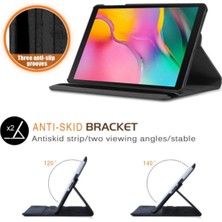 Canpay Samsung Galaxy T720 Tab S5E Uyumlu Kılıf Mikrofiber Astarlı Suni Deri 360 Derece Dönebilen Standlı Tablet Kılıfı