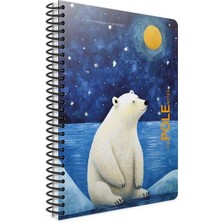Gıpta Pole Notes Spiralli Kutup Ayısı Plastik Kapak 80 Yaprak 17*24 Çizgili Defter