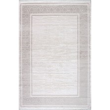 Artemis Halı Artemis Halı Mina 03026B Gri Kemik Çerçeve Desen Bambu Halı