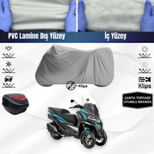 Ultra Shop Pıaggıo Mp3 530 Uyumlu Motosiklet Brandası Arka Çanta Topcase Uyumlu Motor Brandası